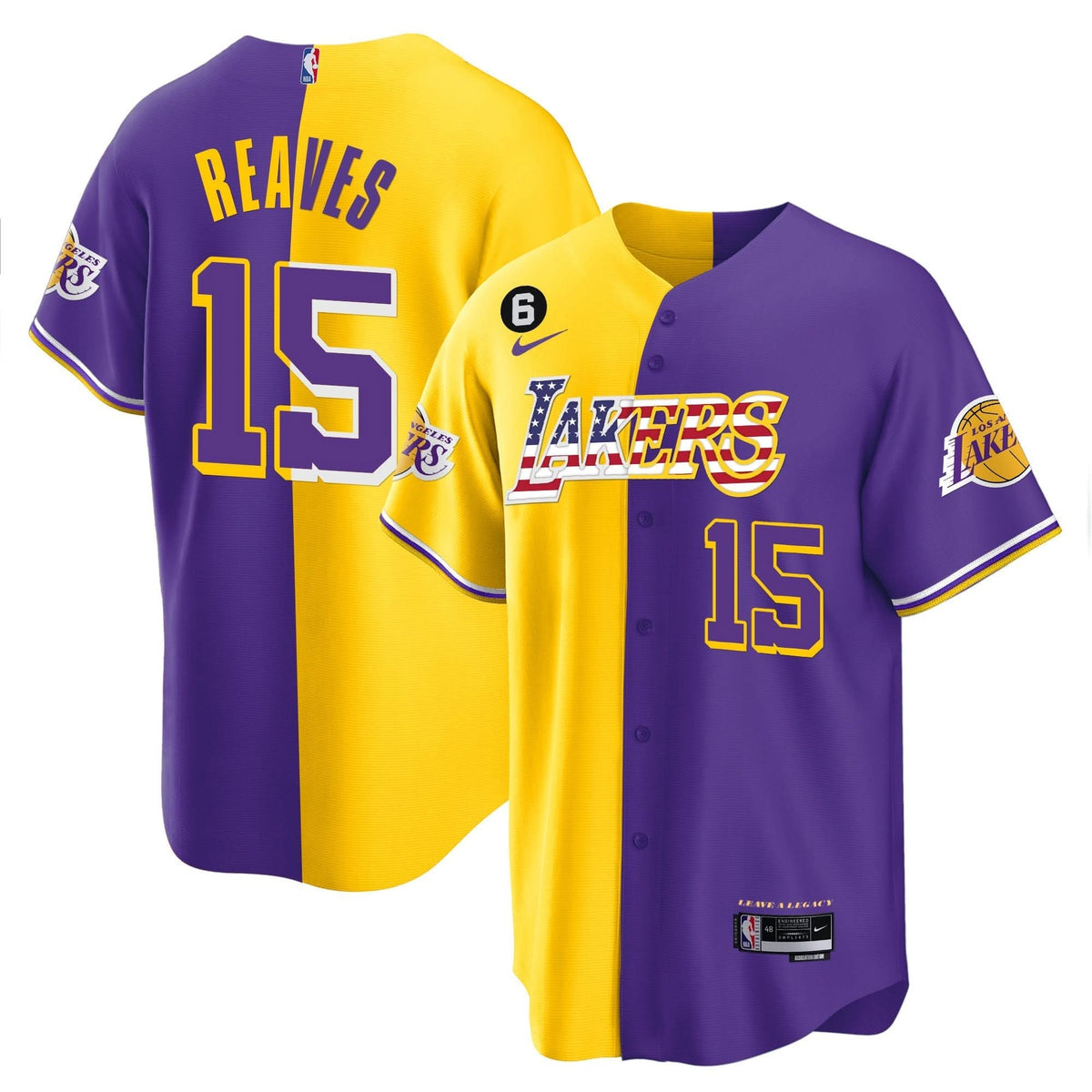 LAL Flag Baseball Jersey - Stitched