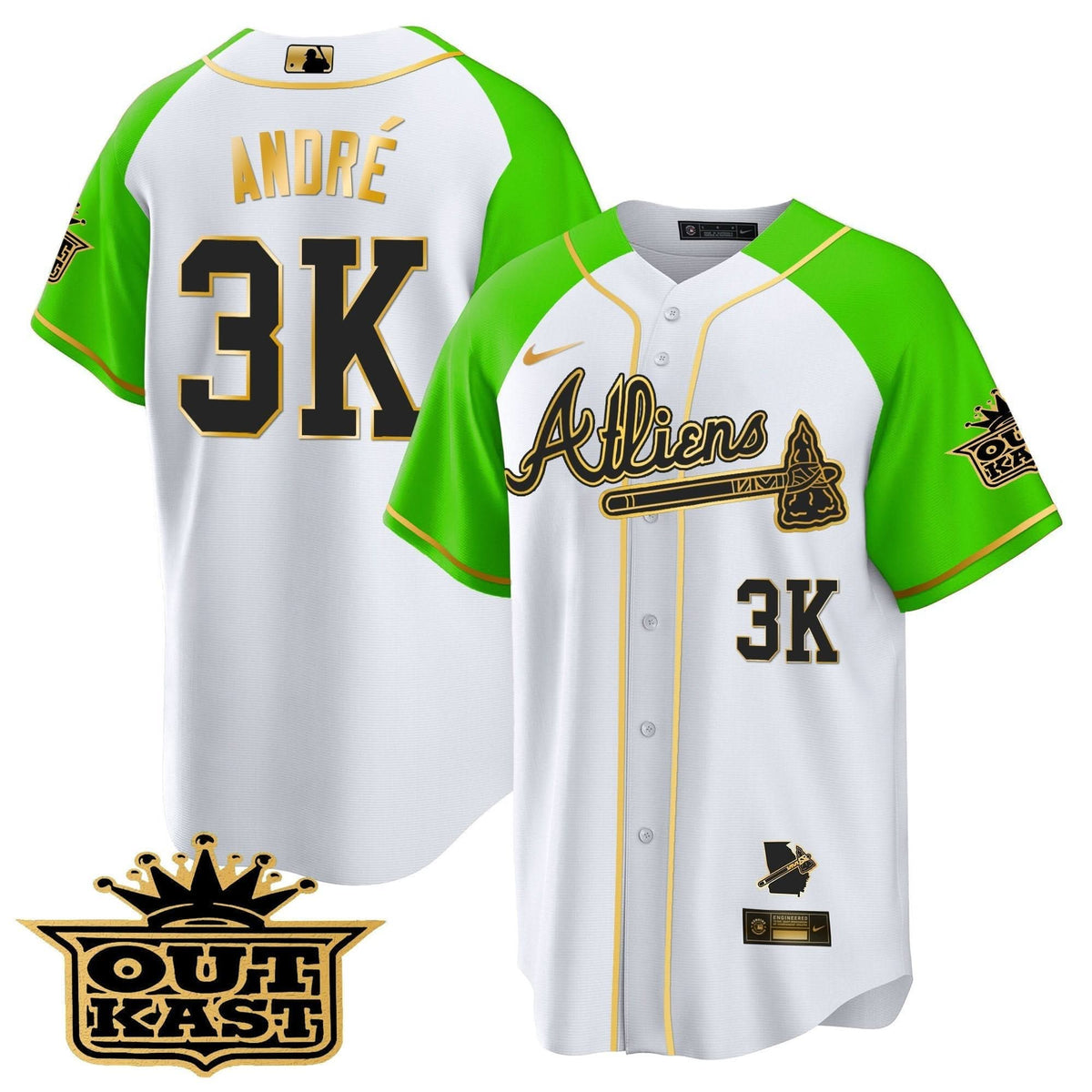 AB Atliens Gold Alternate Cool Base Jersey - Stitched