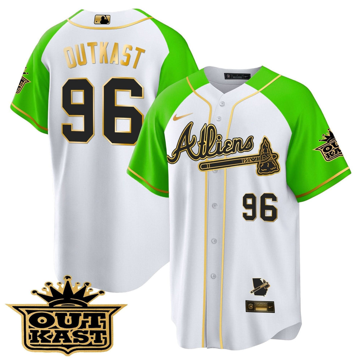 AB Atliens Gold Alternate Cool Base Jersey - Stitched