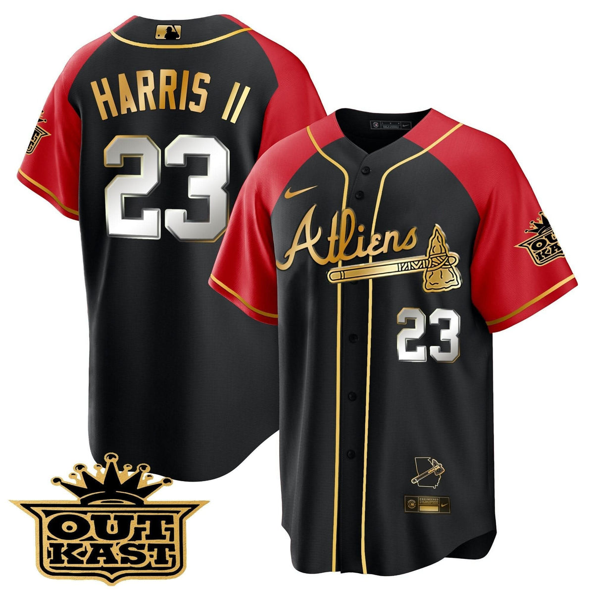 AB Atliens Gold Alternate Cool Base Jersey - Stitched