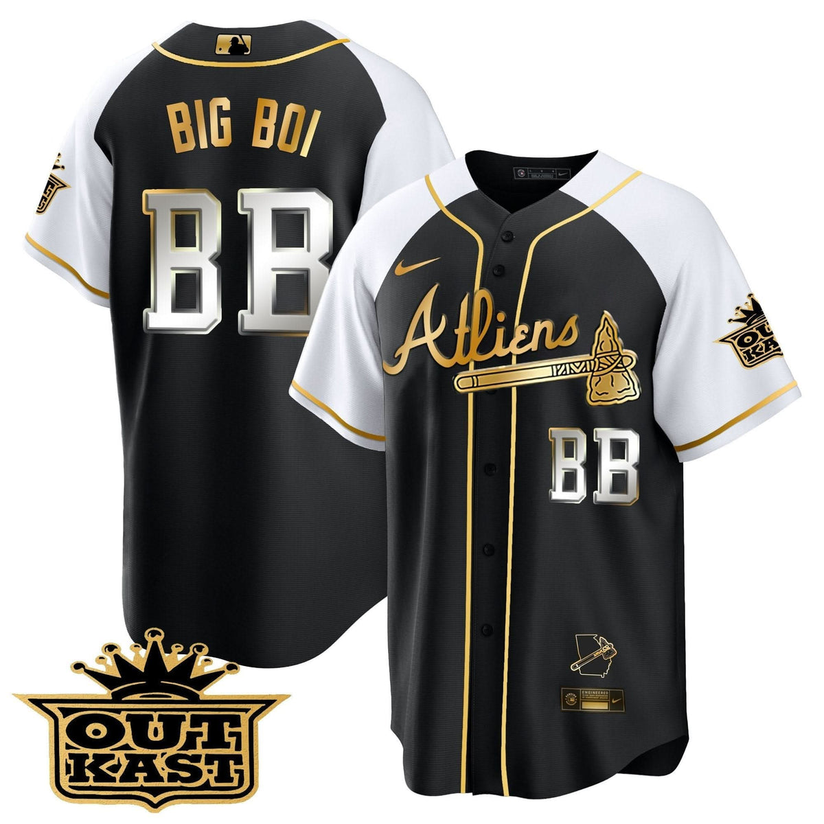 AB Atliens Gold Alternate Cool Base Jersey - Stitched