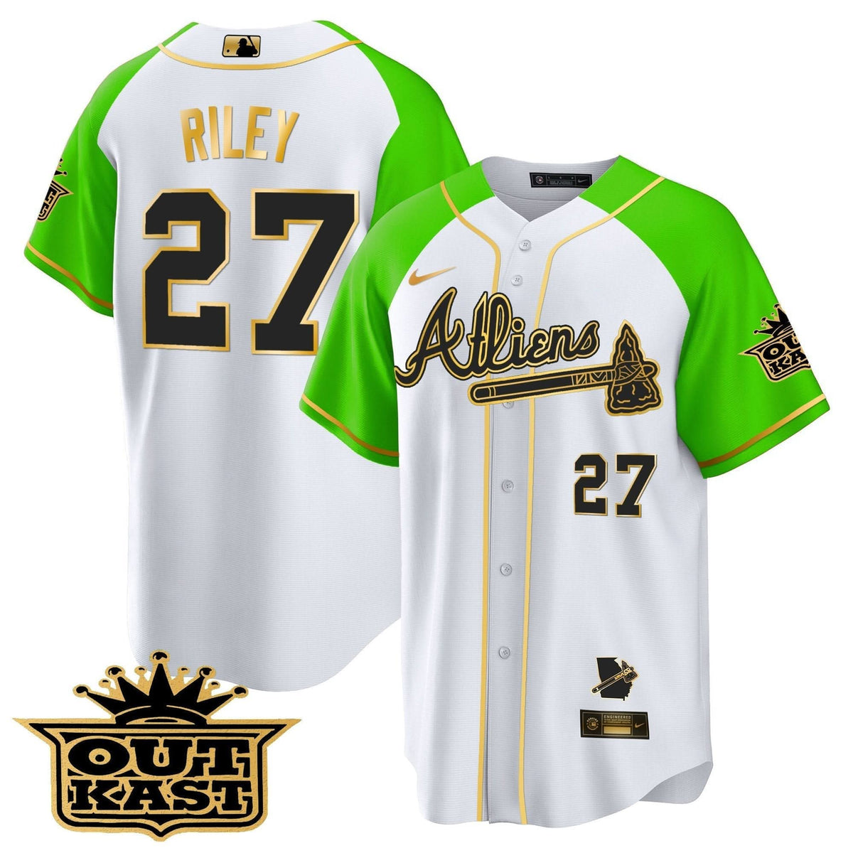 AB Atliens Gold Alternate Cool Base Jersey - Stitched