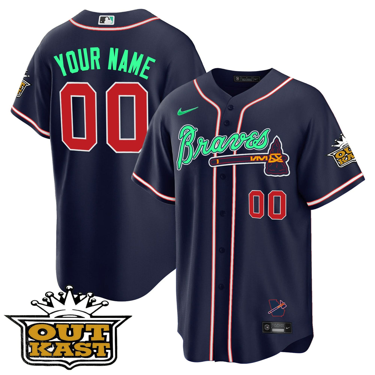 AB Outkast Cool Base Custom Jersey - Galaxy Version - Stitched