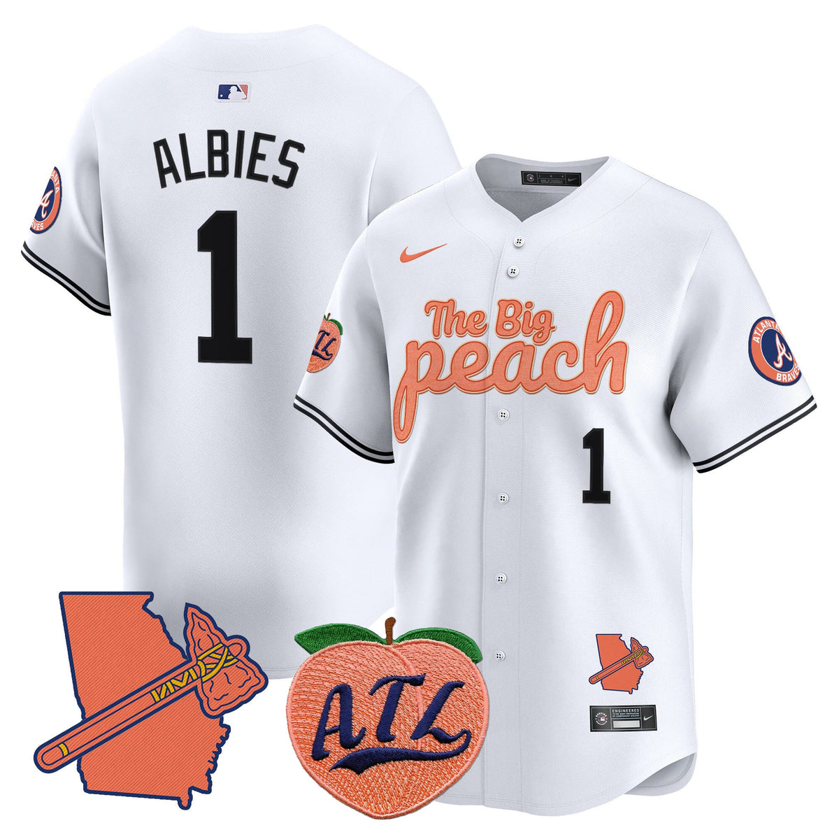ATL The Big Peach Vapor Premier Limited Jersey - Stitched