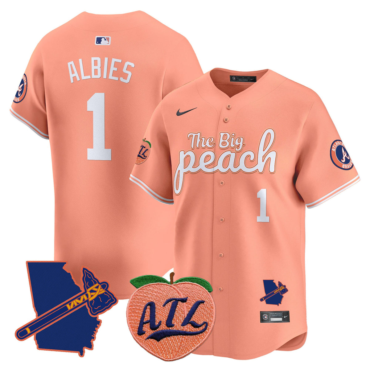 ATL The Big Peach Vapor Premier Limited Jersey - Stitched
