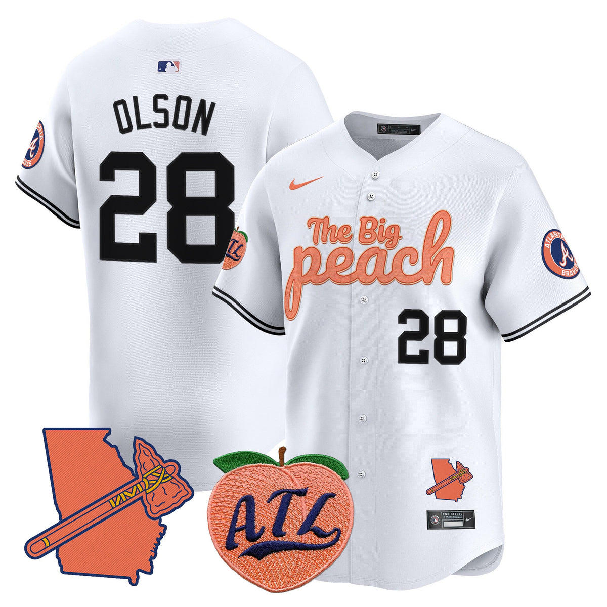 ATL The Big Peach Vapor Premier Limited Jersey - Stitched