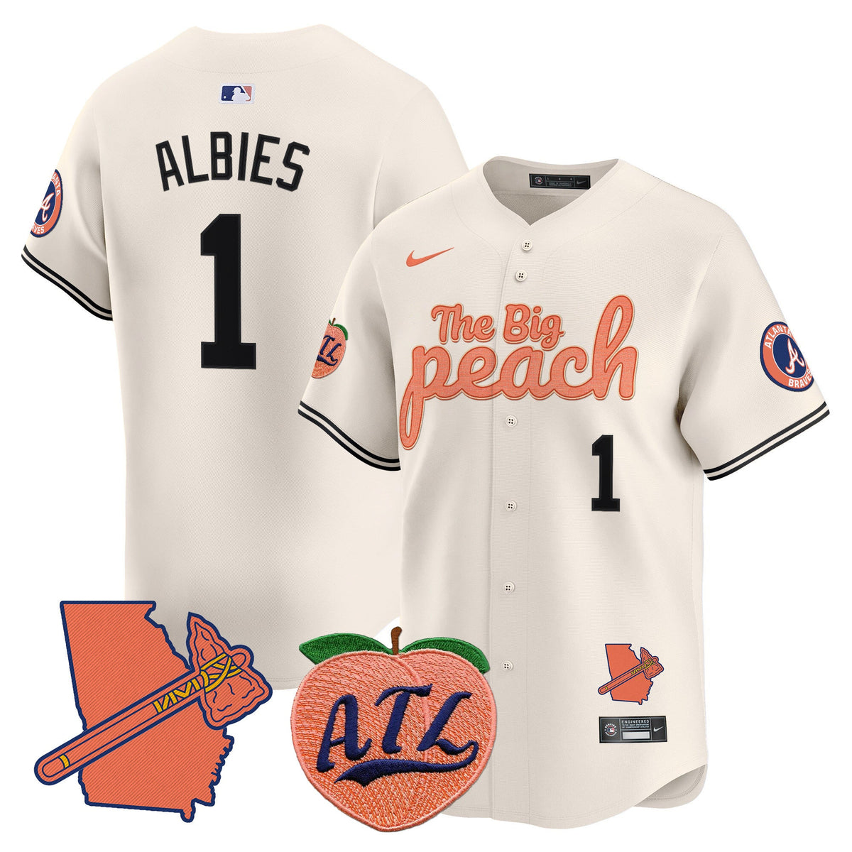 ATL The Big Peach Vapor Premier Limited Jersey - Stitched