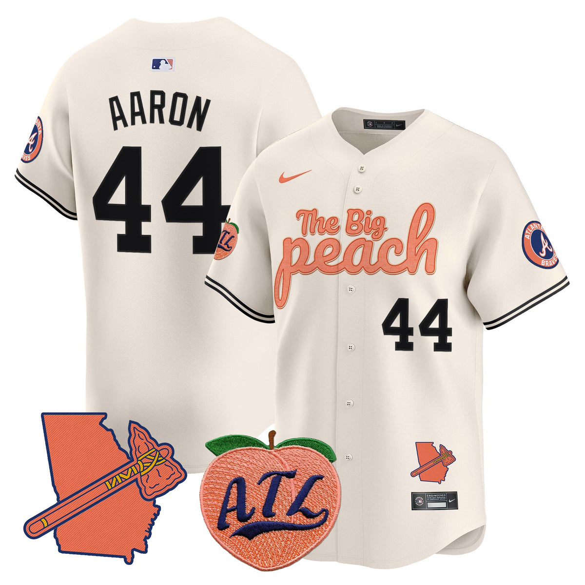 ATL The Big Peach Vapor Premier Limited Jersey - Stitched