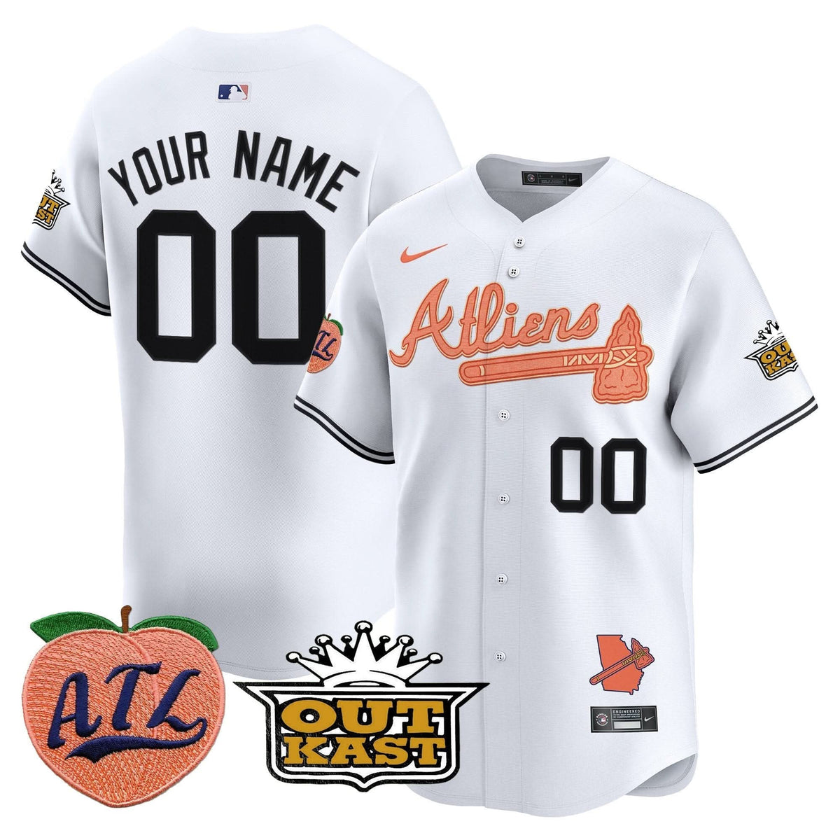 AB Atliens & Peach Vapor Premier Limited Custom Jersey - Stitched
