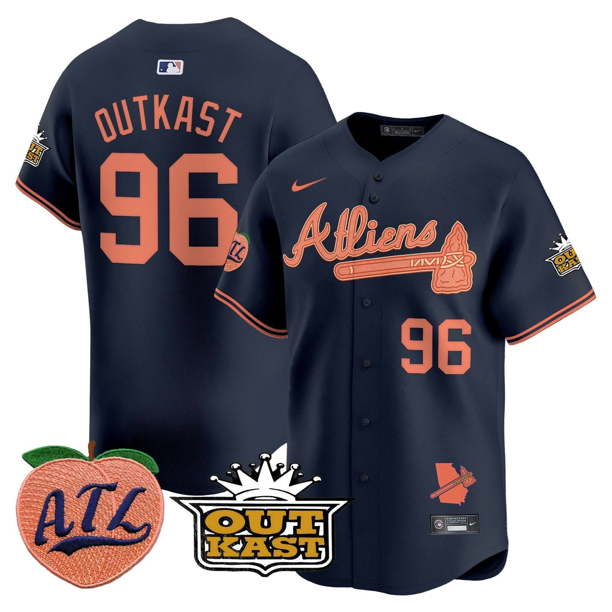 AB Atliens & Peach Vapor Premier Limited Jersey - Stitched