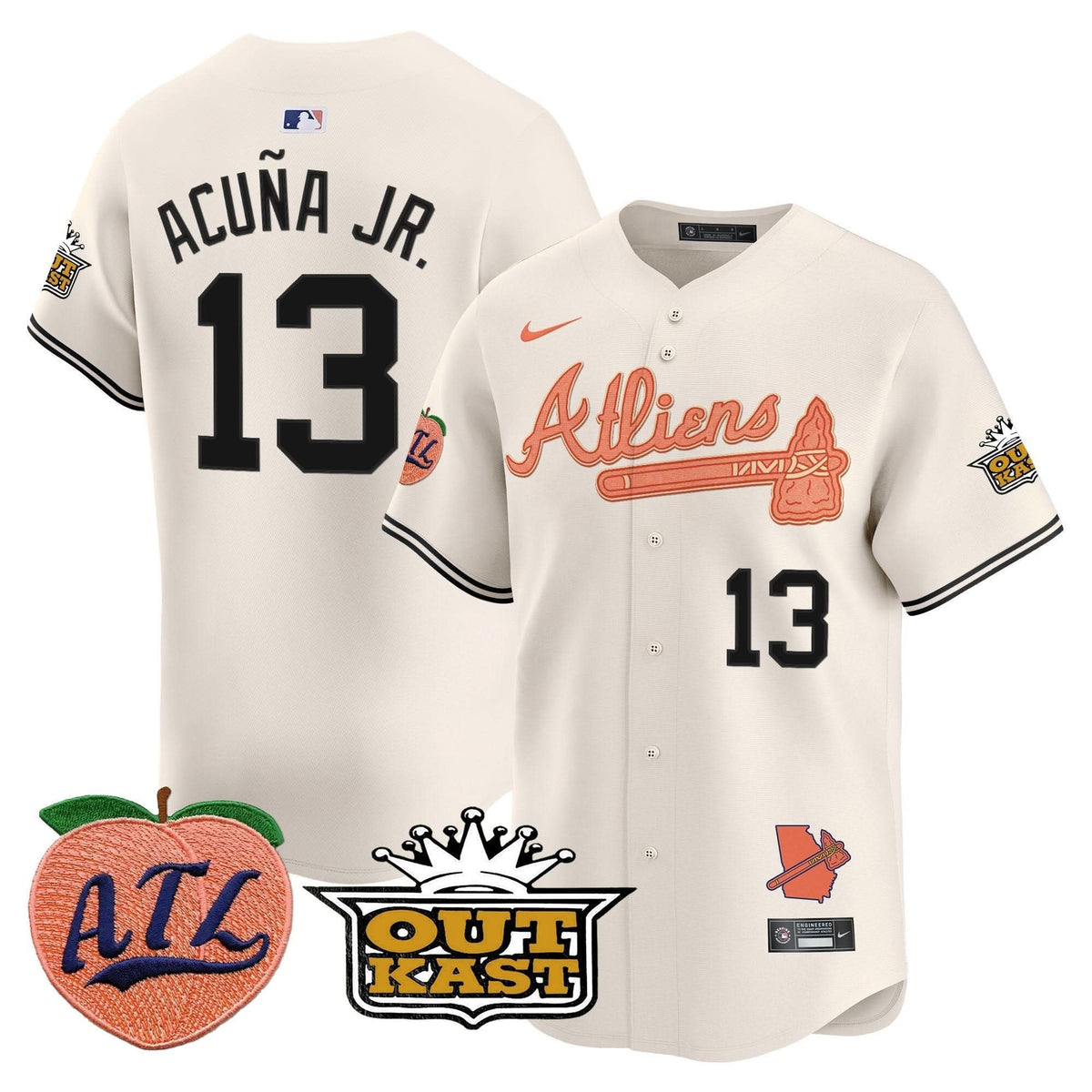 AB Atliens & Peach Vapor Premier Limited Jersey - Stitched