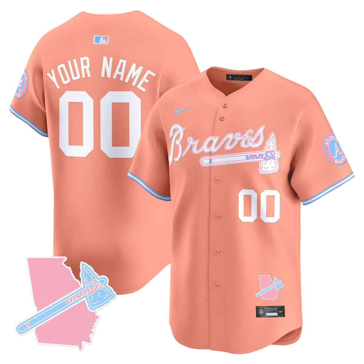 AB Bubblegum Pink Vapor Premier Limited Custom Jersey - Stitched