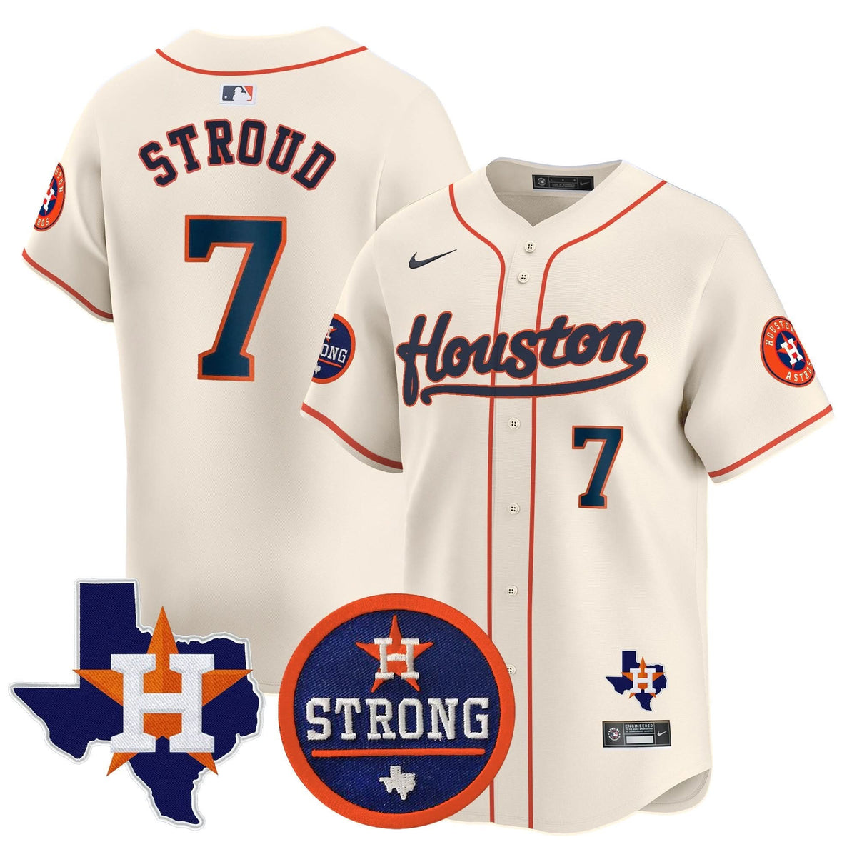 HA Houston Strong Patch Vapor Premier Limited Jersey - Stitched