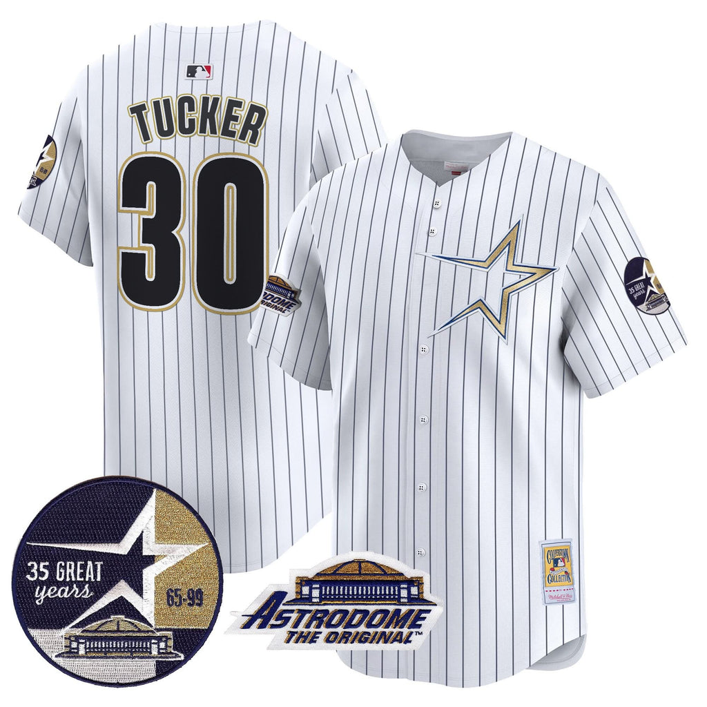HA 1999 Throwback 35th & Astrodome Patch Vapor Premier Limited Jersey - Stitched