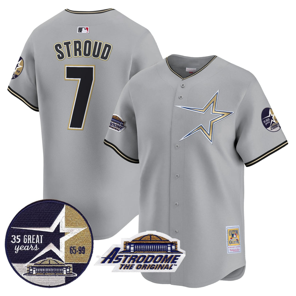 HA 1999 Throwback 35th & Astrodome Patch Vapor Premier Limited Jersey - Stitched