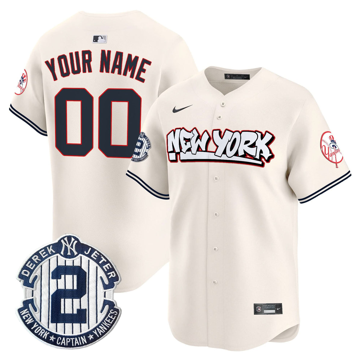 NYY Graffiti Vapor Premier Limited Custom Jersey V2 - Stitched