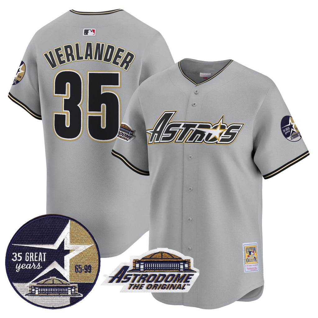 HA 1999 Throwback 35th & Astrodome Patch Vapor Premier Limited Jersey V3 - Stitched