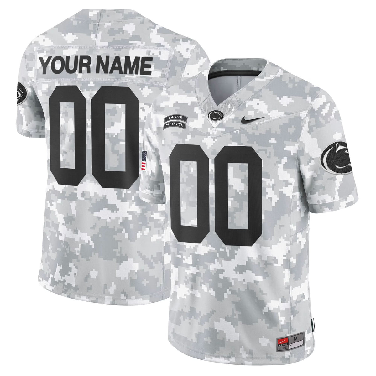 PSU 2024 Salute to Service Vapor Limited Custom Jersey - Arctic Camo