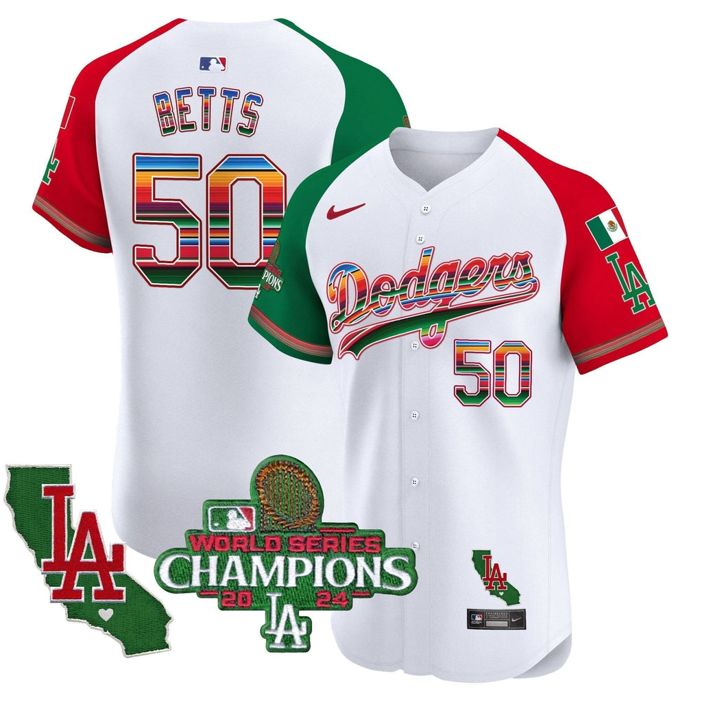 LAD Mexico 2024 World Series Champions Vapor Premier Elite Jersey - Stitched