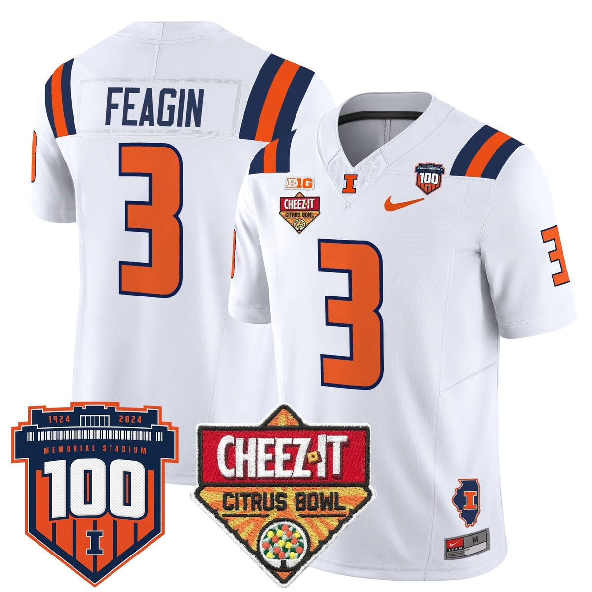 ILL 2025 Cheez-It Citrus Bowl Patch Vapor Limited Jersey