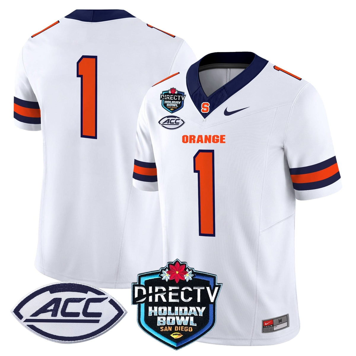 Syracuse Orange 2025 Holiday Bowl Patch Vapor Limited Jersey