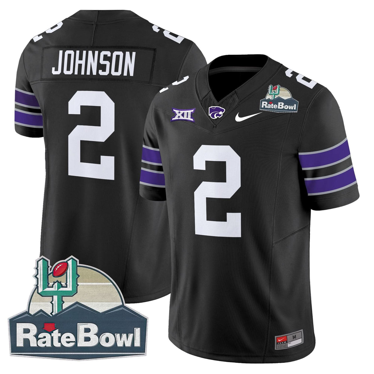 Kansas State Wildcats 2025 Rate Bowl Patch Vapor Limited Jersey