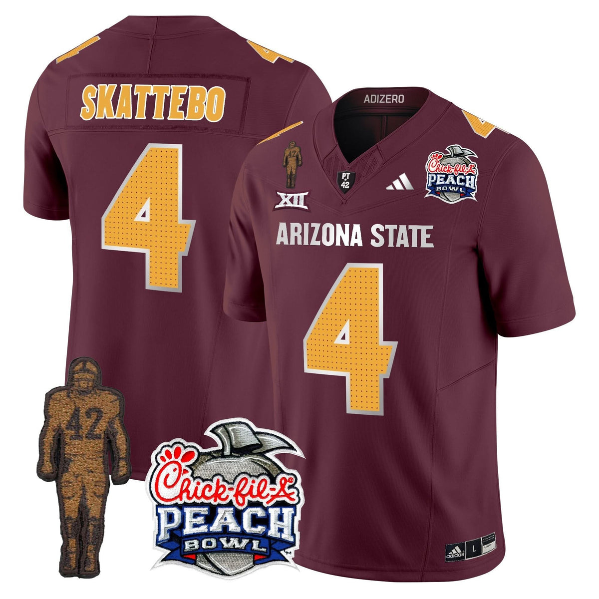 SD Pat Tillman & Peach Bowl Patch Vapor Limited Jersey V2
