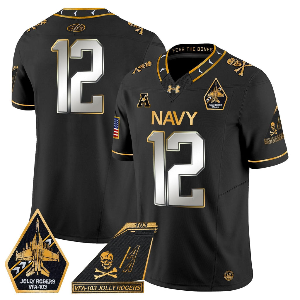 NM 2024 Jolly Rogers Patch Gold Vapor Limited Jersey