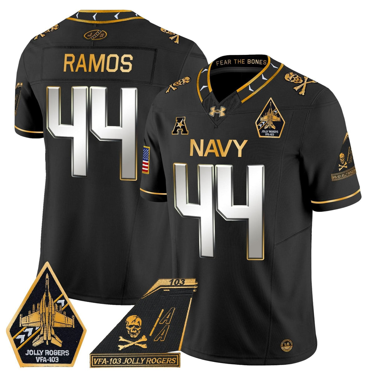 NM 2024 Jolly Rogers Patch Gold Vapor Limited Jersey