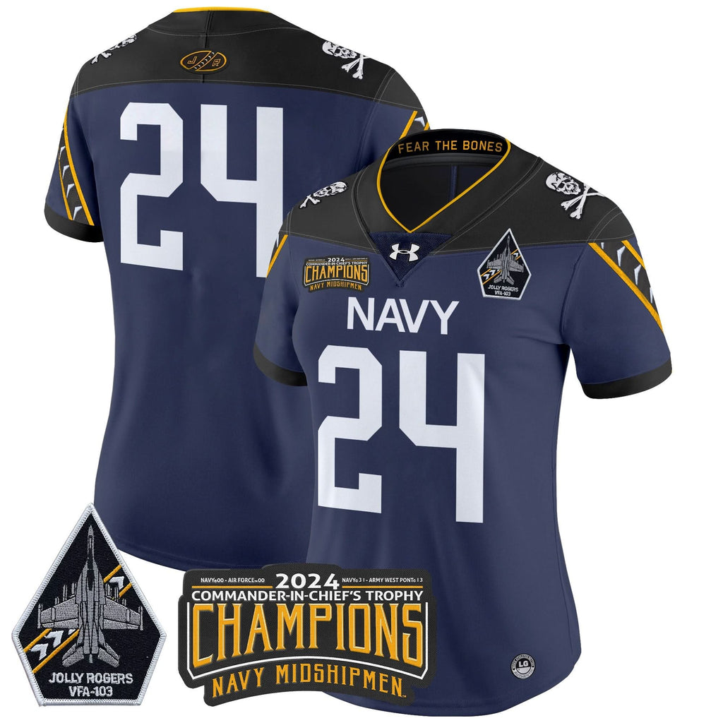 Women's NM 2024 Commander-In-Chief's Trophy Champions Patch Vapor Limited Jersey - Stitched