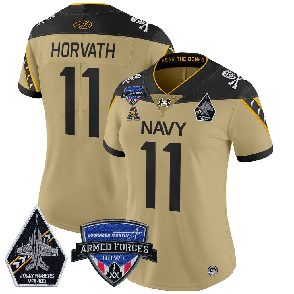 Women's NM 2025 Armed Forces Bowl Patch Vapor Limited Jersey - Stitched