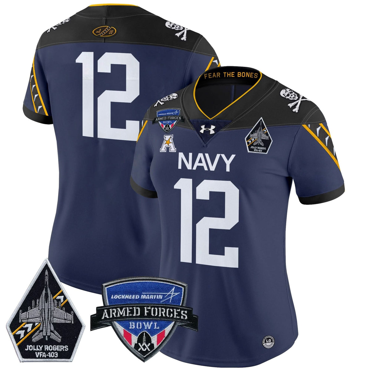 Women's NM 2025 Armed Forces Bowl Patch Vapor Limited Jersey - Stitched