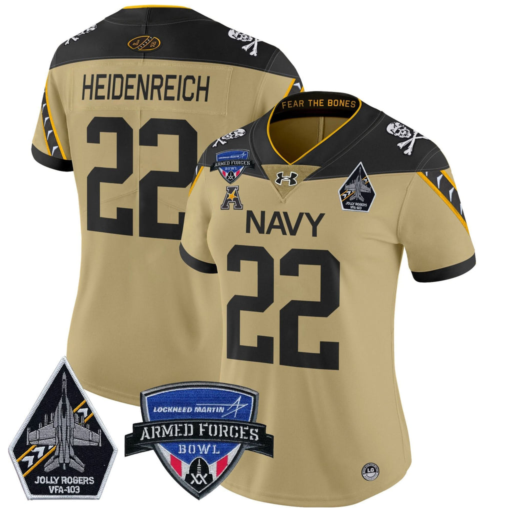 Women's NM 2025 Armed Forces Bowl Patch Vapor Limited Jersey - Stitched