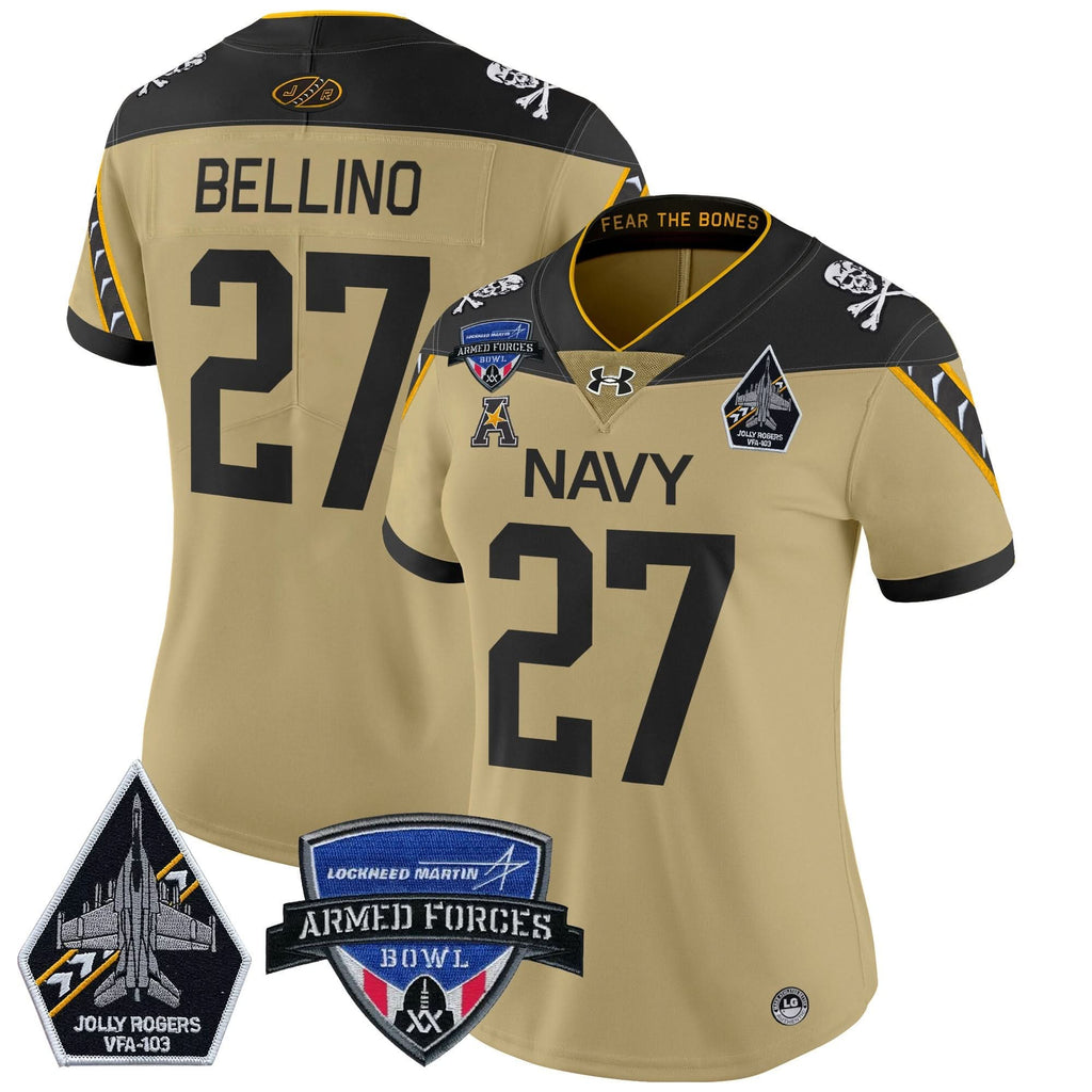Women's NM 2025 Armed Forces Bowl Patch Vapor Limited Jersey - Stitched