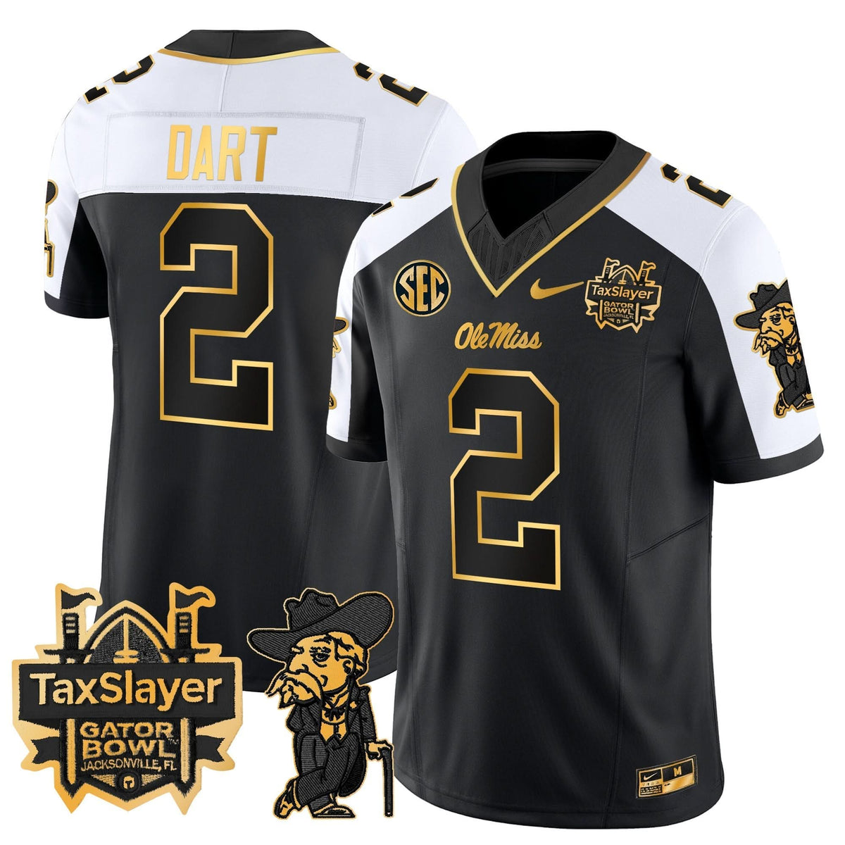 OMB 2024 Gator Bowl Patch Gold Vapor Limited Jersey