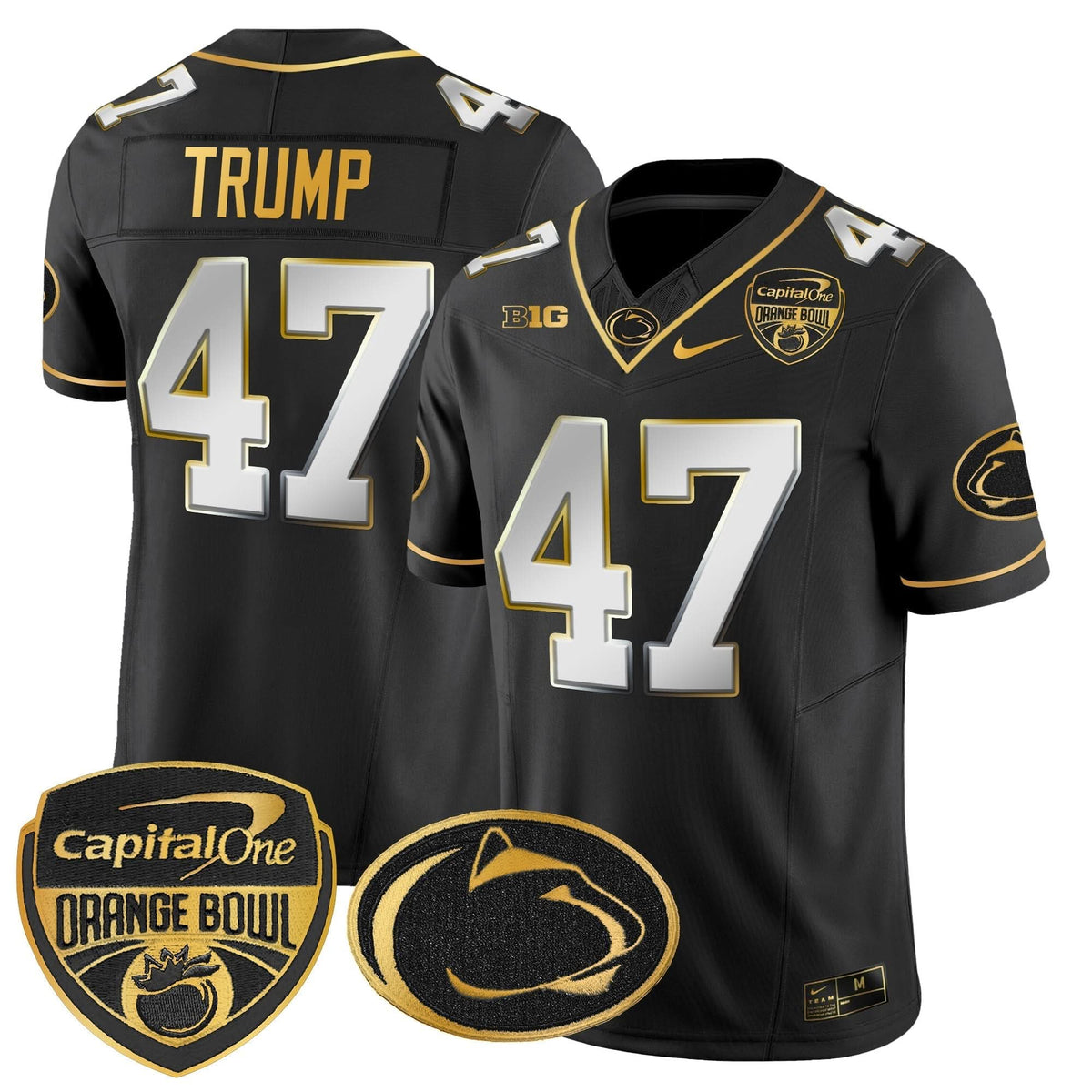 PSU Orange Bowl Patch Gold Vapor Limited Jersey