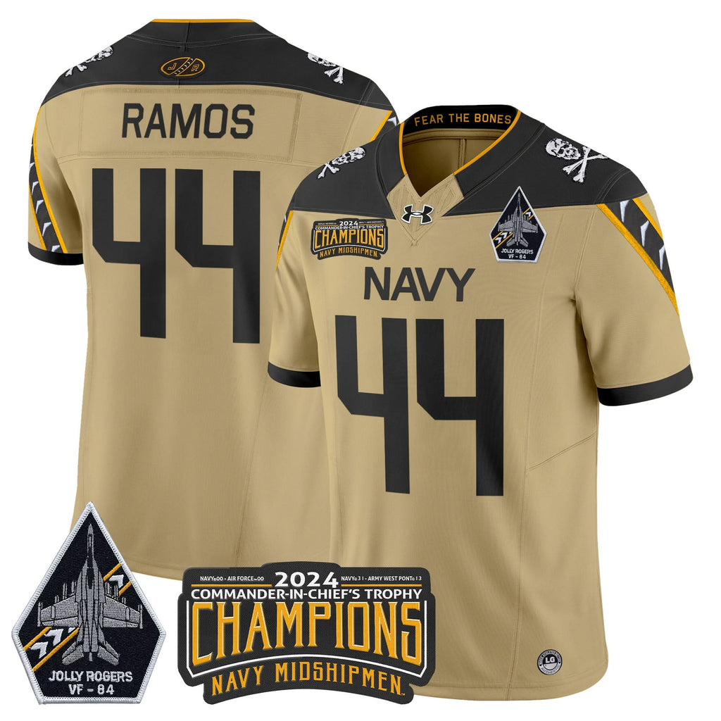 NM 2024 Jolly Rogers VF-84 & Commander-In-Chief's Trophy Champions Patch Vapor Limited Jersey