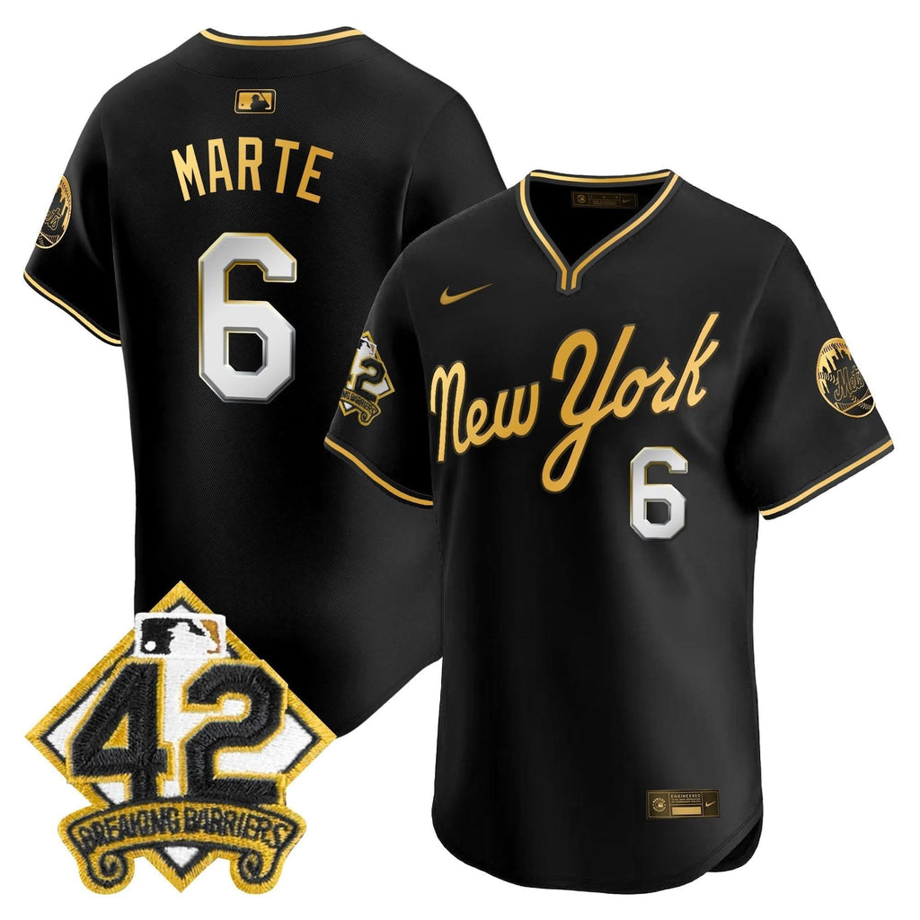 NYM 2025 Jackie Robinson Patch Road Alternate Jersey – Stitched