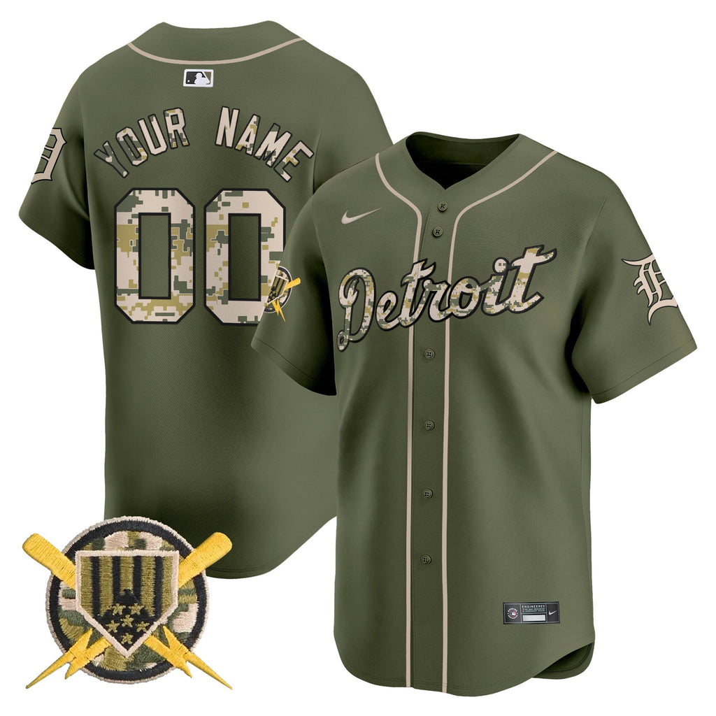 DET Armed Forces Day Vapor Premier Limited Custom Jersey - Stitched