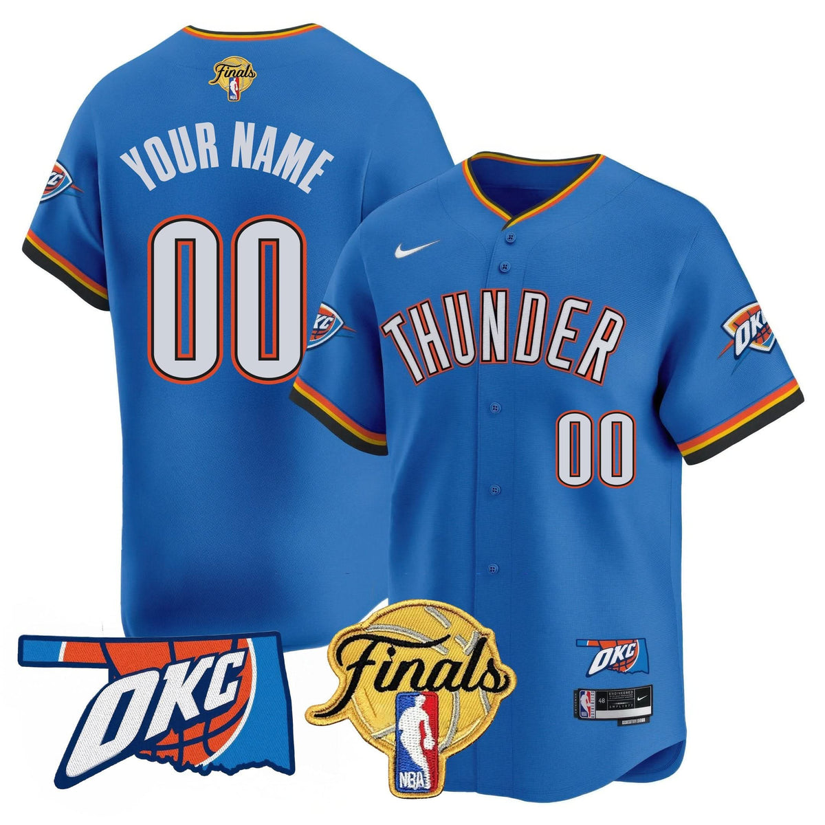 OKC Baseball Custom Jersey - Final Patch - Stitched