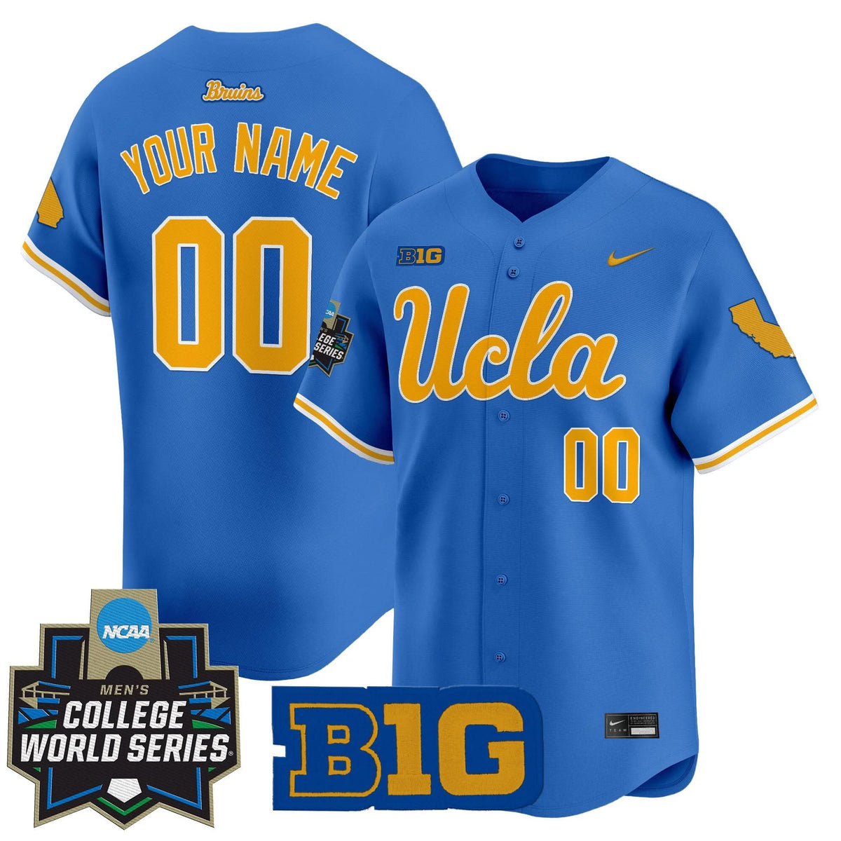 UCLA 2025 World Series Vapor Premier Limited Custom Jersey - Stitched
