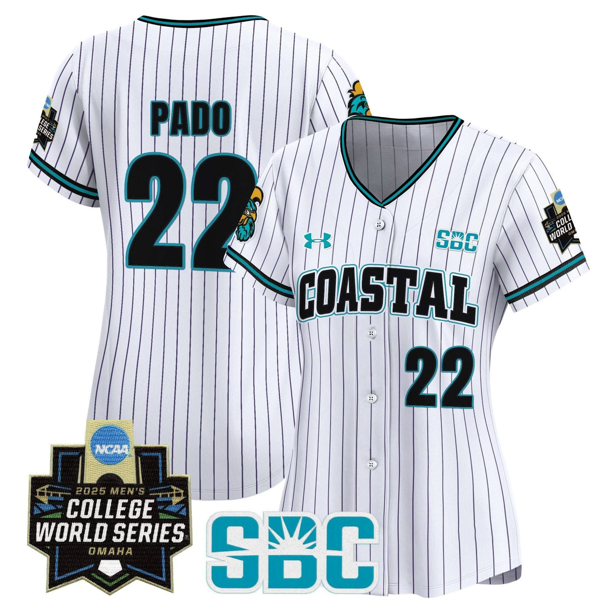 Women's Coastal Carolina Chanticleers 2025 World Series Vapor Premier Limited Jersey - Stitched