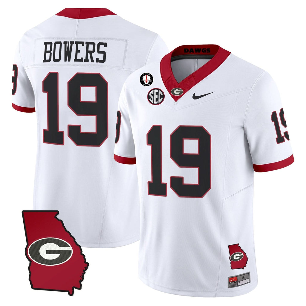 GB 2025 Georgia Map & Vince Dooley Patch Vapor Limited Jersey