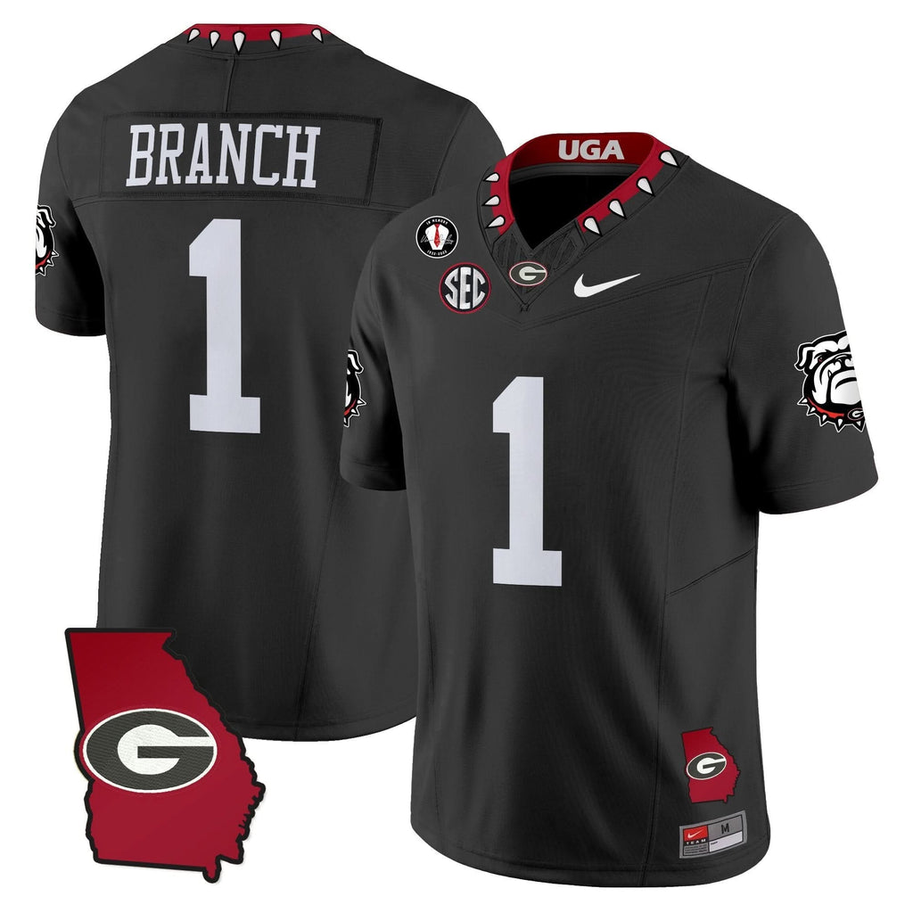 GB 2025 Georgia Map & Vince Dooley Patch Vapor Limited Jersey