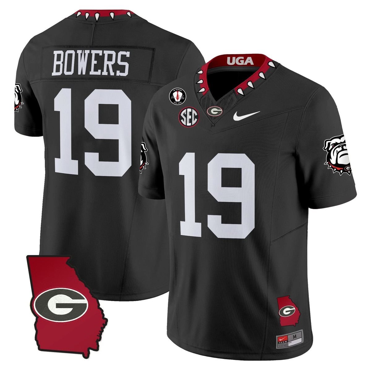 GB 2025 Georgia Map & Vince Dooley Patch Vapor Limited Jersey