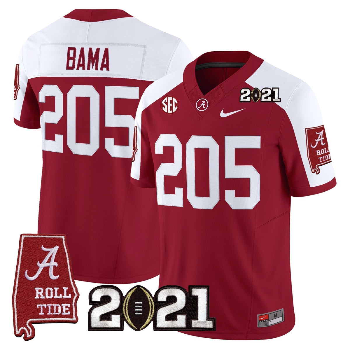 ACT '2021 CFP National Championship' Vapor Limited Jersey - Alabama Map