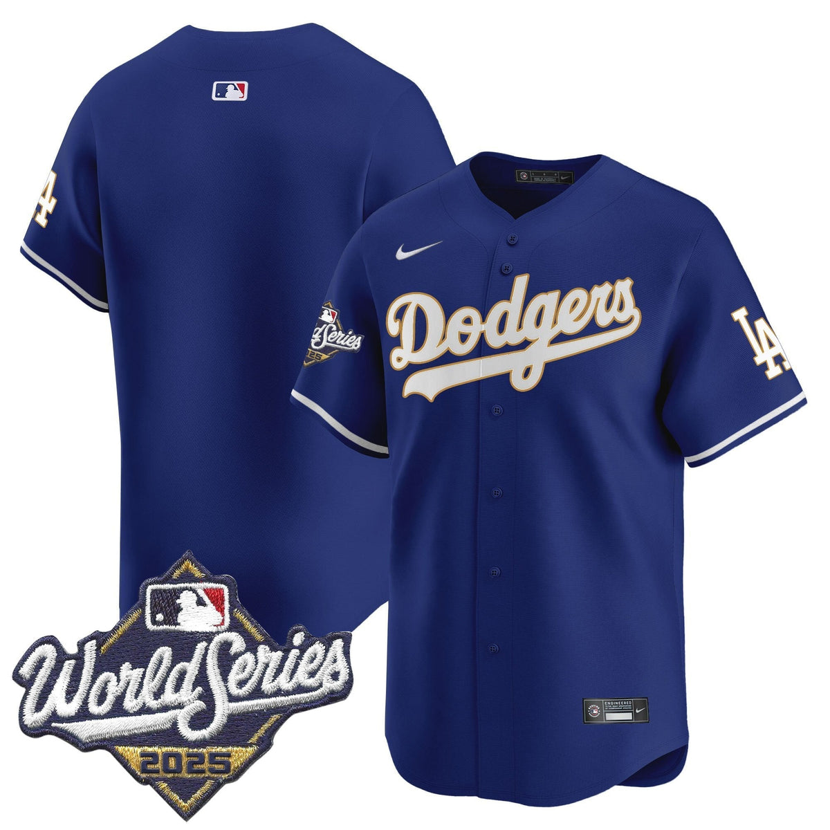 LAD 2025 World Series Gold Trim Vapor Premier Limited Jersey - Stitched