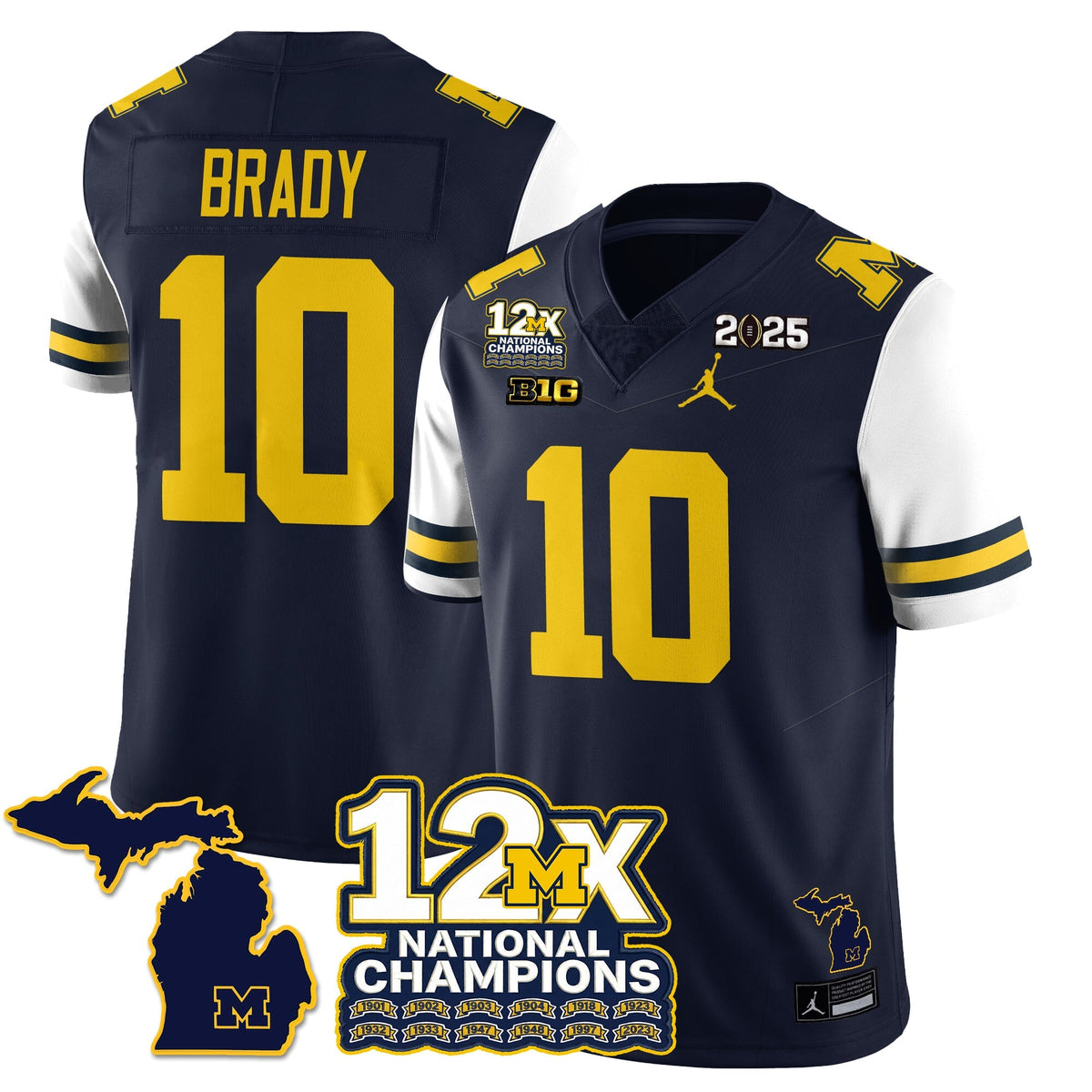 MICH 12x-Time National Champions Vapor Limited Football Jersey