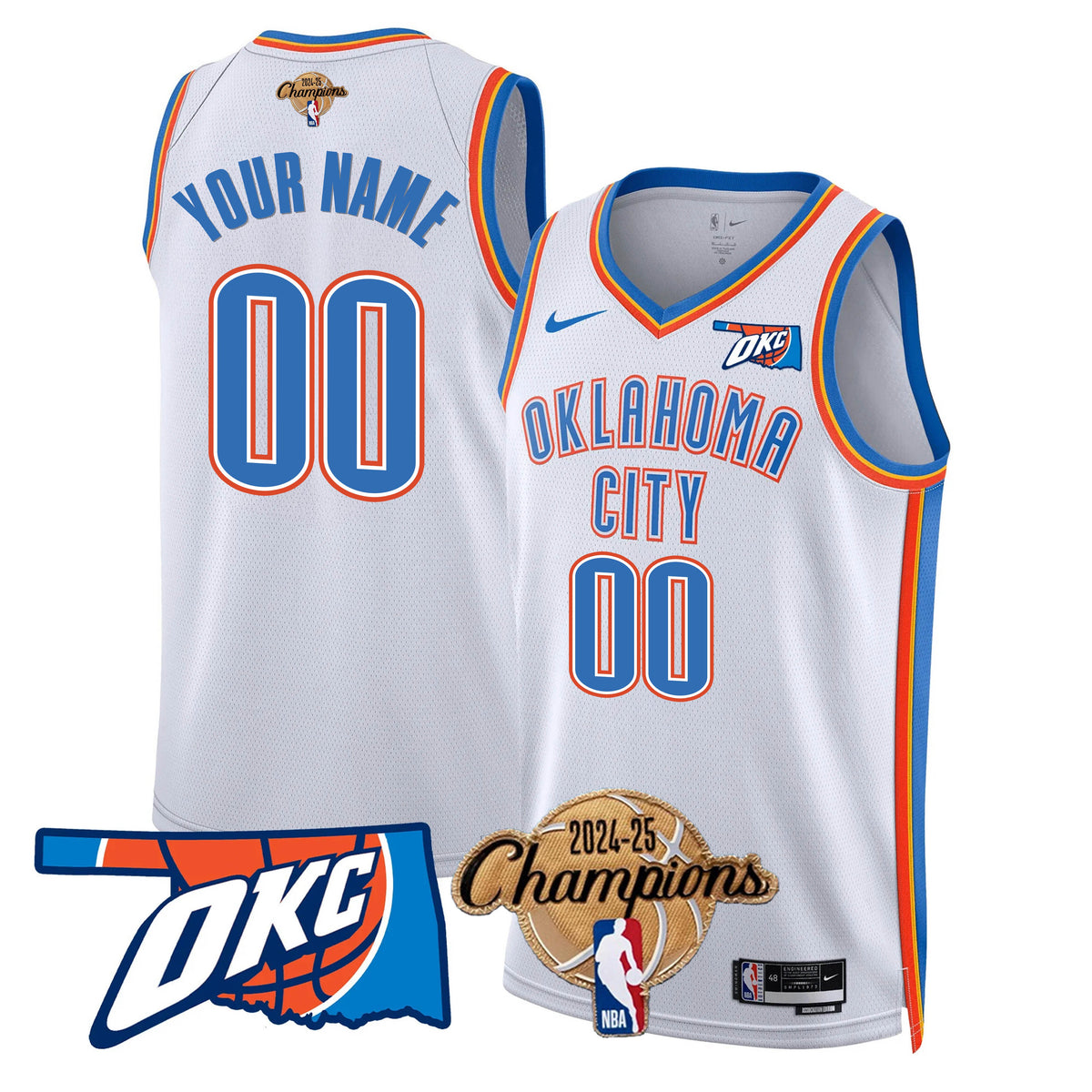 OKC 2024-25 Champions Jersey - Stitched
