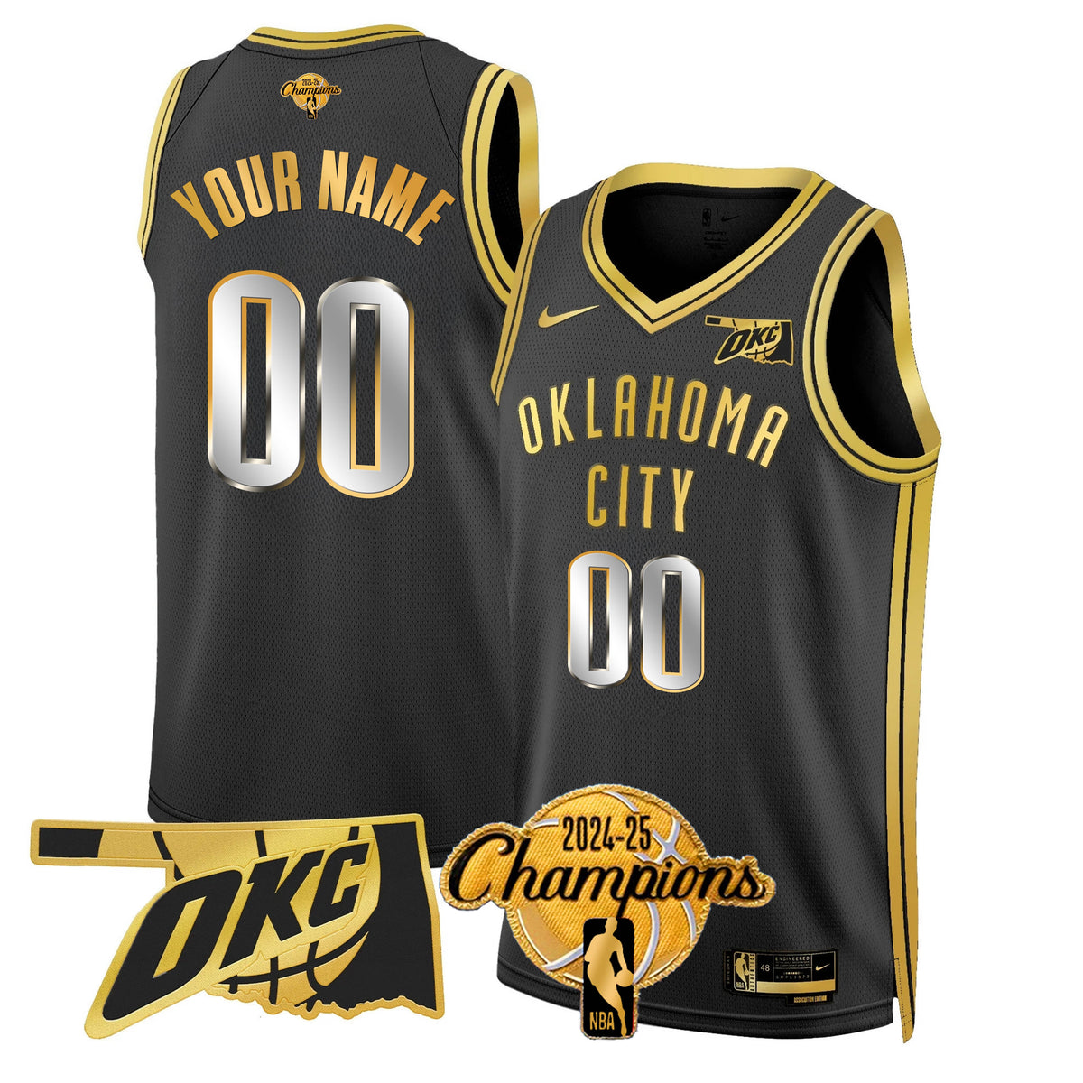 OKC 2024-25 Champions Jersey - Stitched